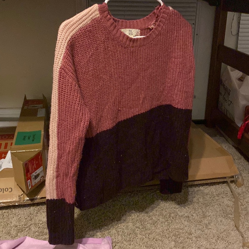 color block sweater